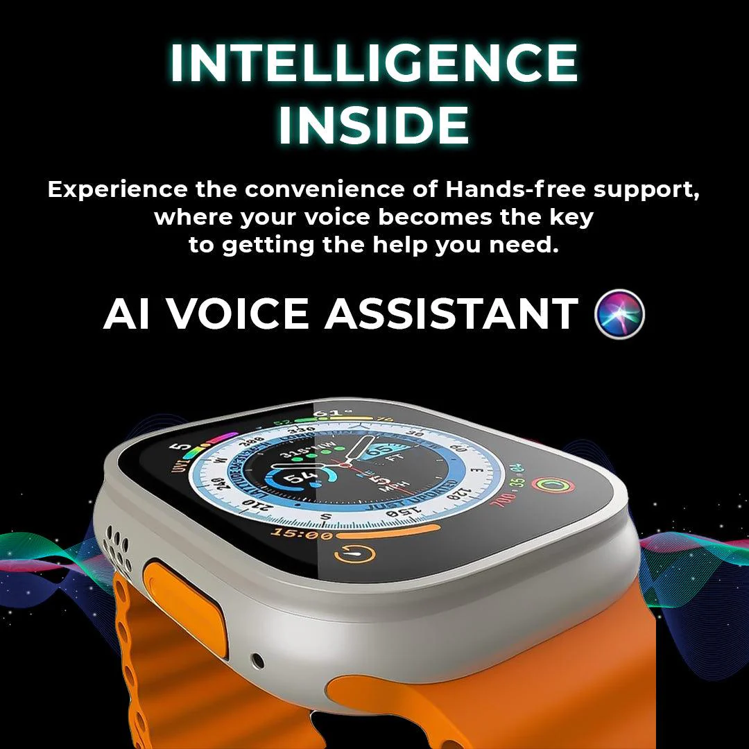 TECMARX Ultra Watch || 2.19-inch Display || 100+ Sports Modes || Customizable Watch Faces || Metal Shield - Image 10