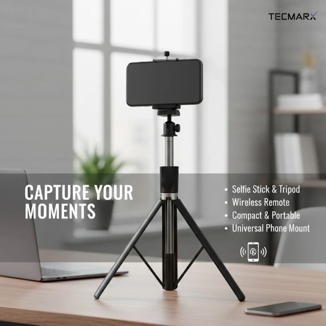Tecmarx Halo Stick | 5FT Professional Multi-Role Tripod & Selfie Stick - Image 16