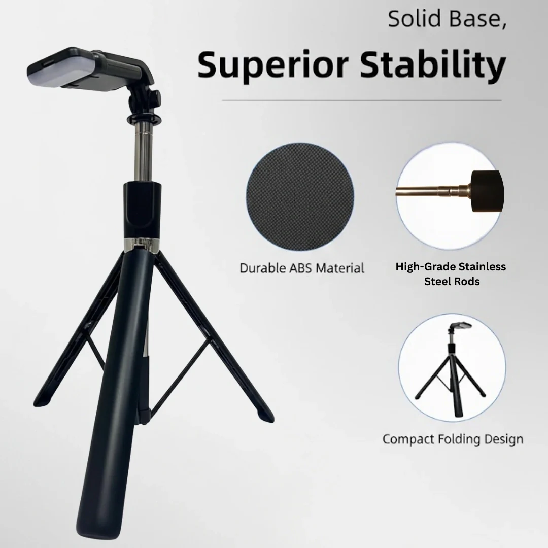 Tecmarx Halo Stick | 5FT Professional Multi-Role Tripod & Selfie Stick - Image 9