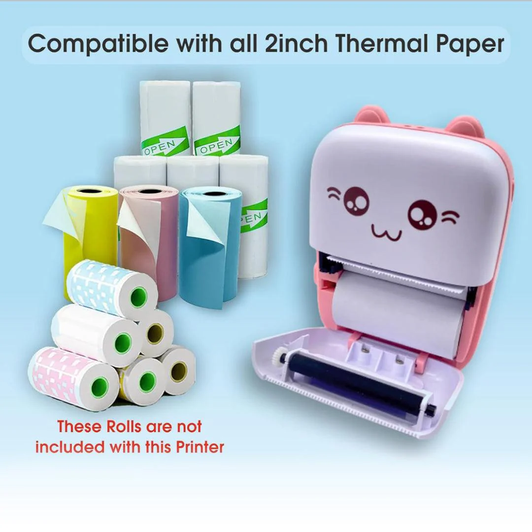 TecMarx Mini Thermal Printer | Best for Gifting | 1000 Mah Chargeable Battery | Inkless Printing - Image 8