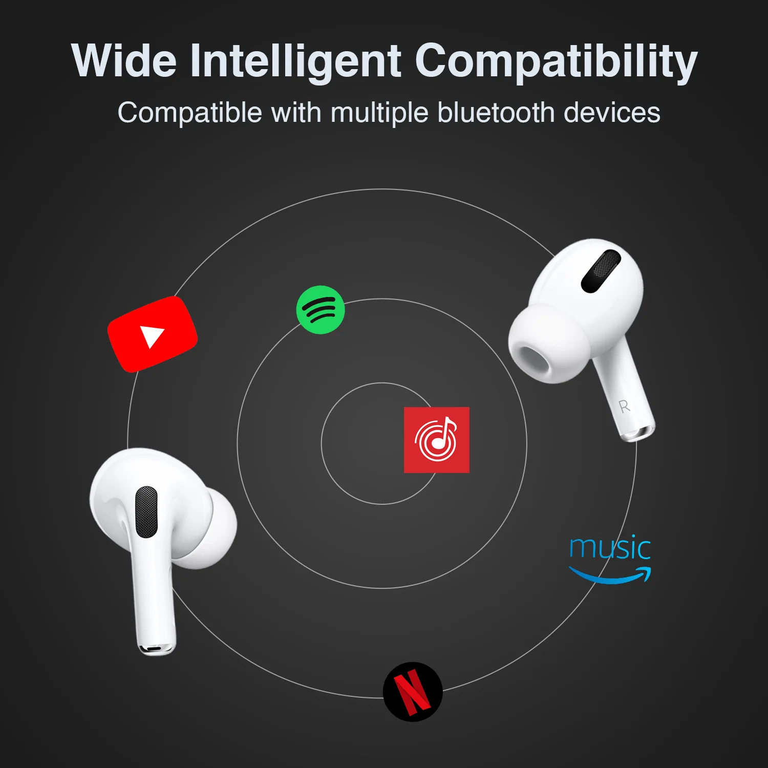 TecMarx TecPod Bluetooth Earbuds | 16 Hr Play Time | Deep Bass | IPX Water Resistant - Image 4