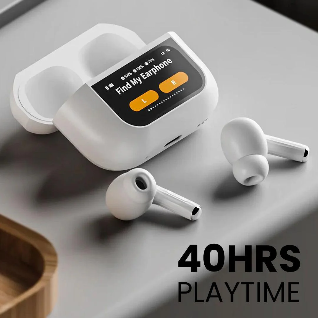 TecMarx Alpha Smart Display TWS Bluetooth Earbuds | 40 Hr | Powerful Bass | IPX Water Resistant | Numeric Indicator - Image 4