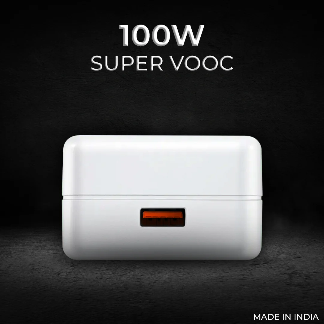 Tecsox 100W Mobile Charger | For All Android Devices | 100W SUPER VOOC Charging | Travel Companion - Image 4