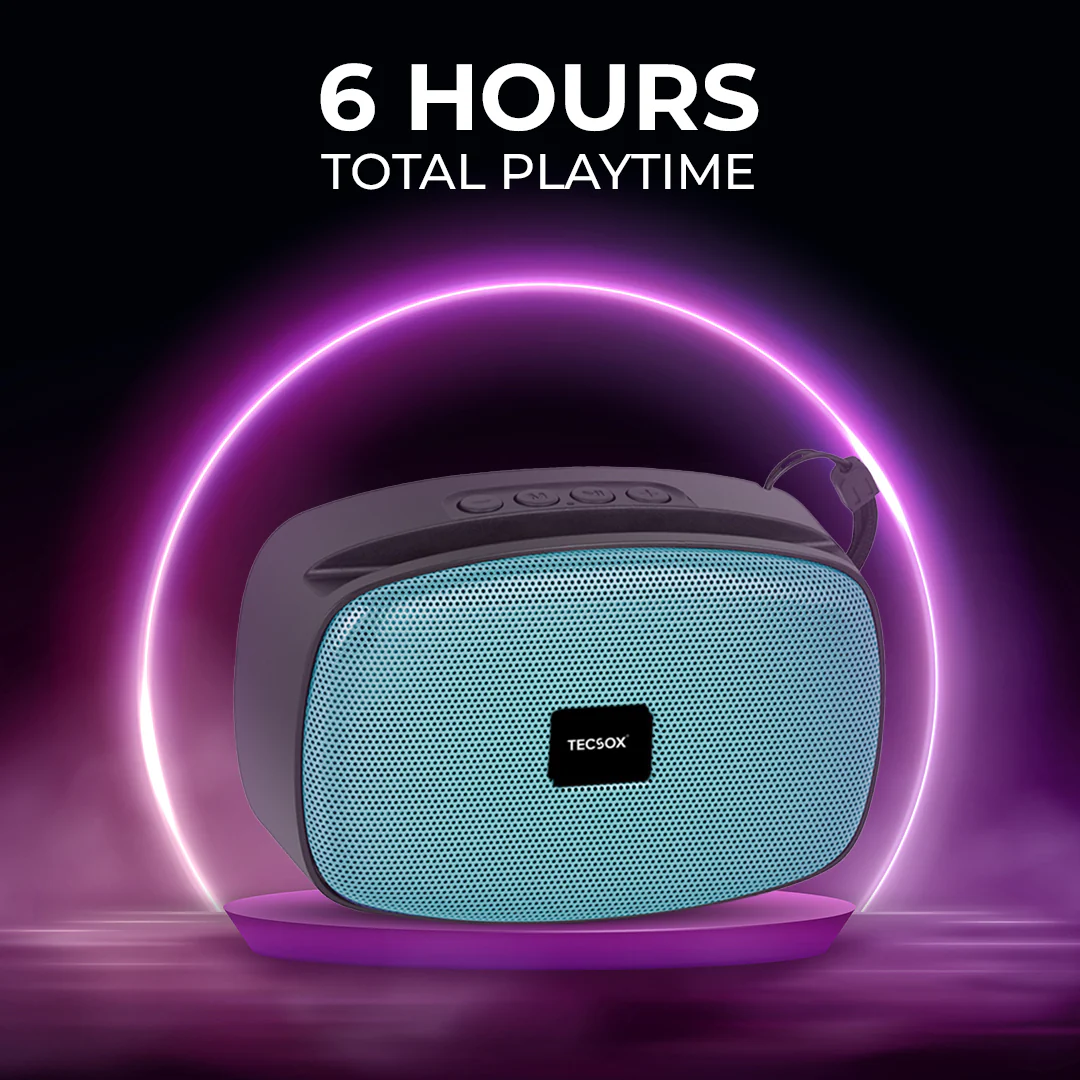 TecSox Stone 351 Bluetooth Speaker | 6 Hr Playtime | Balanced  Sound | IPX Water Resistant - Image 5