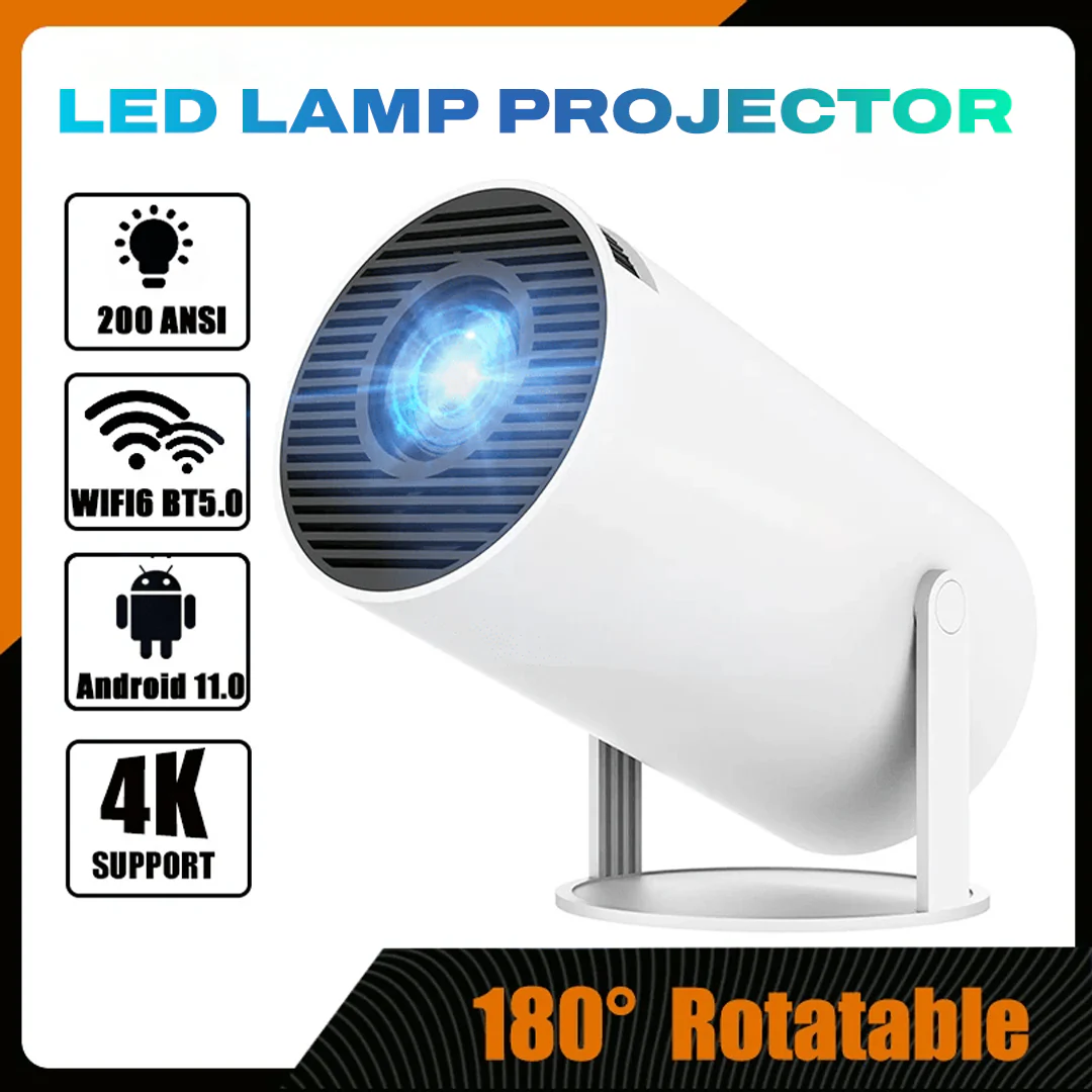 TecSox LUMA LED Lamp Projector | 180 Rotatable | 4K Support | Auto Horizontal Keystone | Android 11.0 - Image 4